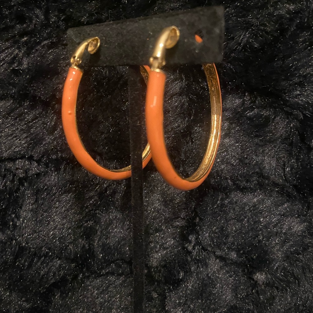 Kenneth Jay Lane clip hoop earrings